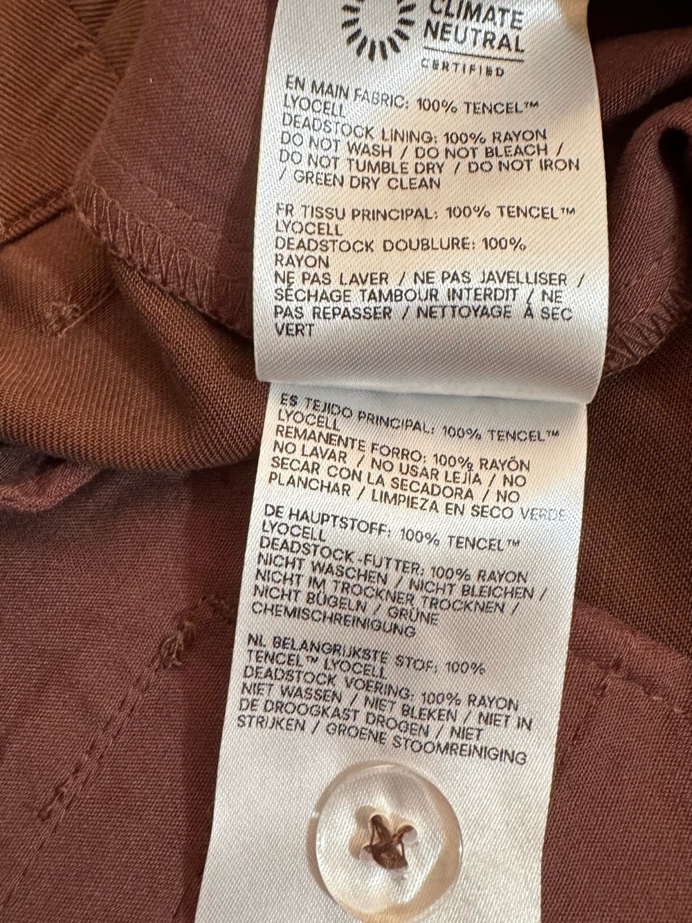 Reformation Brown Pleated Tencel Bermuda Shorts Size 8 High Rise - Picture 5 of 7
